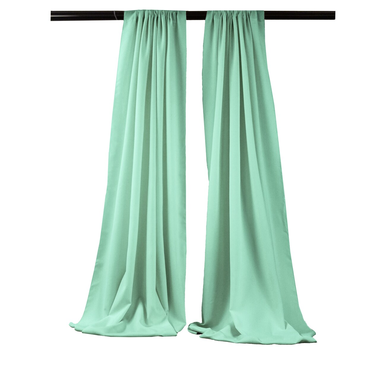Pack of 2 Polyester Poplin Backdrop Drapes 96 x 58 Inch Semi-Opaque Event Panels